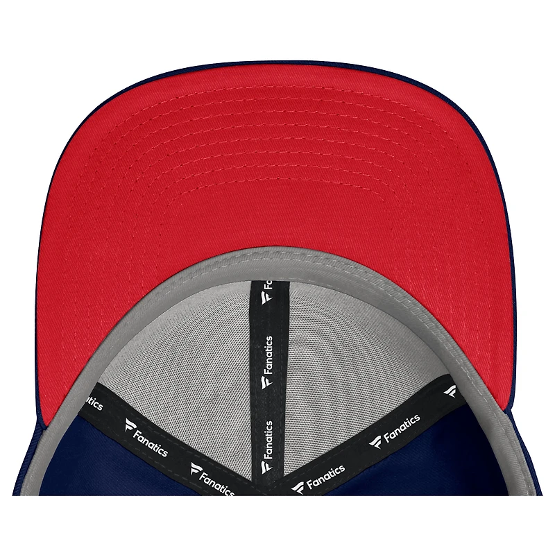 Casquette snapback en mousse Fanatics pour homme bleu marine/rouge New York Rangers Authentic Pro Hometown Rink