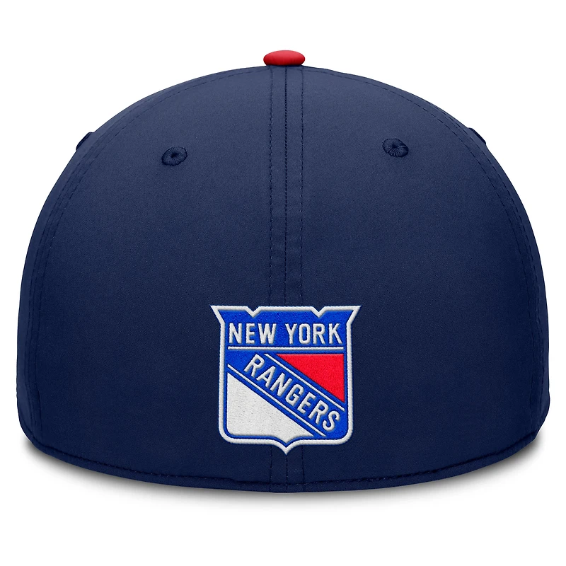 Men's Fanatics Navy/Red New York Rangers Authentic Pro Rink Team Code Flex Hat