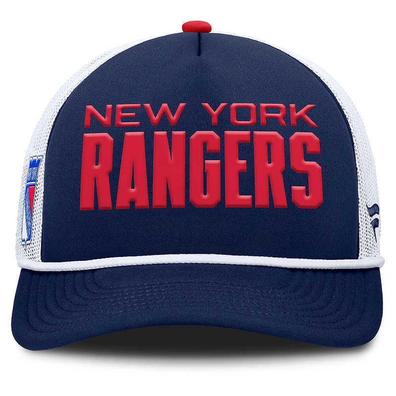 Men's Fanatics Navy/White New York Rangers Authentic Pro Rink A-Frame Adjustable Hat