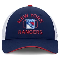 Men's Fanatics Navy/White New York Rangers Authentic Pro Rink Adjustable Trucker Hat