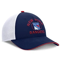 Men's Fanatics Navy/White New York Rangers Authentic Pro Rink Adjustable Trucker Hat