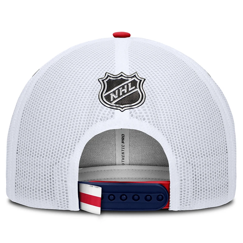 Men's Fanatics Navy/White New York Rangers Authentic Pro Rink Adjustable Trucker Hat