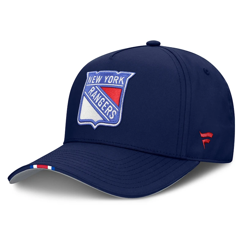 Men's Fanatics Navy New York Rangers 2025 NHL Draft Authentic Pro On-Stage Podium A-Frame Adjustable Hat