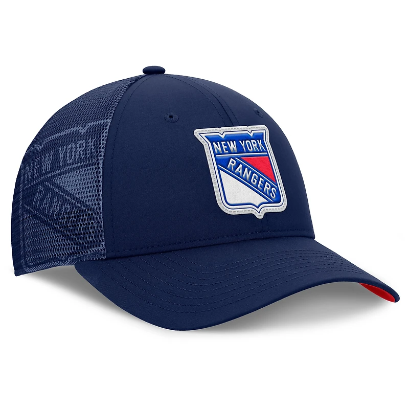 Men's Fanatics Navy New York Rangers Authentic Pro Home Ice Trucker Adjustable Hat