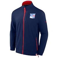 Men's Fanatics  Navy New York Rangers Authentic Pro Rink Coaches Full-Zip Jacket