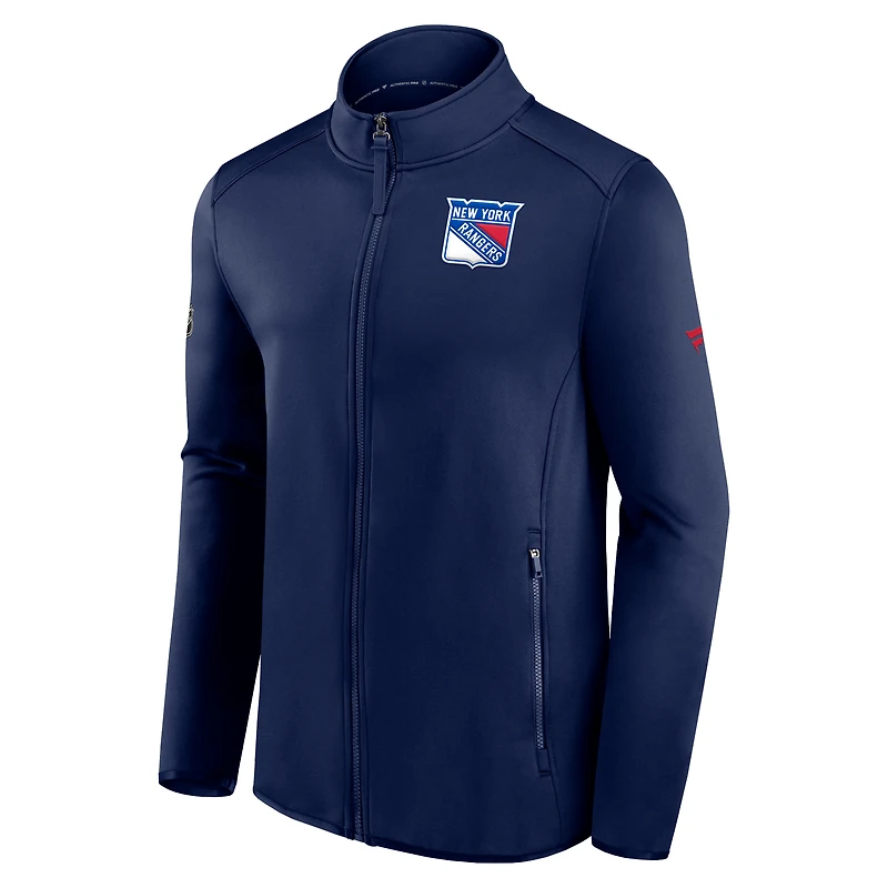 Veste en molleton entièrement zippée Fanatics pour hommes, bleu marine, New York Rangers Authentic Pro Rink