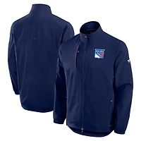 Men's Fanatics Navy New York Rangers Authentic Pro Rink Full-Zip Coaches Jacket