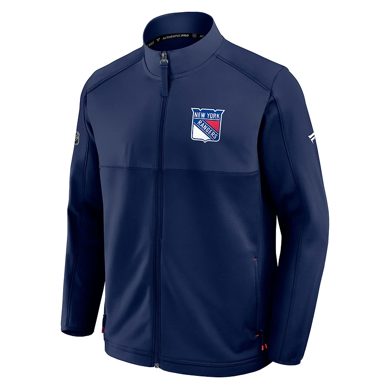 Men's Fanatics Navy New York Rangers Authentic Pro Rink Full-Zip Jacket