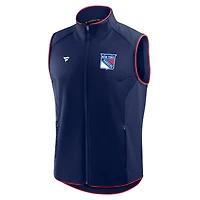 Men's Fanatics Navy New York Rangers Authentic Pro Rink Full-Zip Vest