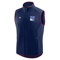 Gilet zippé intégral Authentic Pro Rink des Rangers de New York pour homme, bleu marine