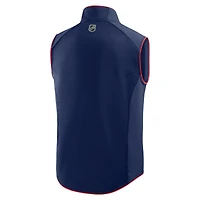 Gilet zippé intégral Authentic Pro Rink des Rangers de New York pour homme, bleu marine