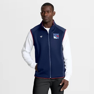 Men's Fanatics Navy New York Rangers Authentic Pro Rink Full-Zip Vest