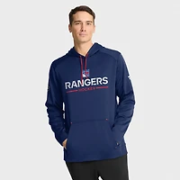 Sweat à capuche authentique Pro Rink des Rangers de New York pour homme, bleu marine, Fanatics