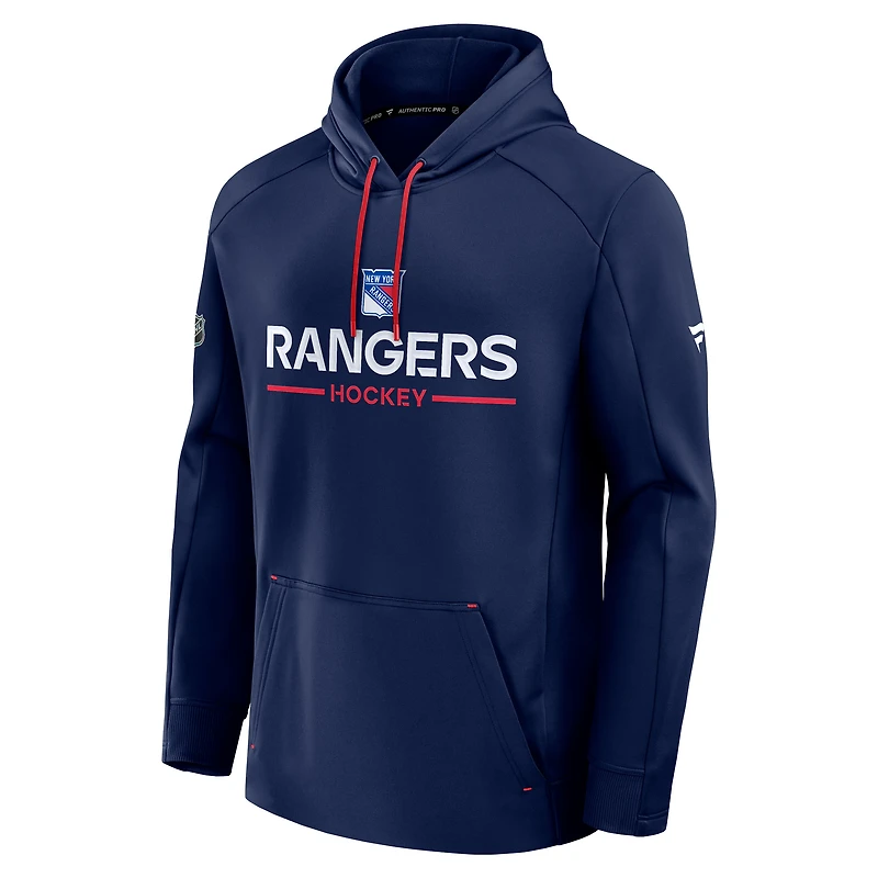 Men's Fanatics Navy New York Rangers Authentic Pro Rink Hoodie
