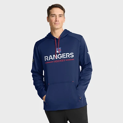 Men's Fanatics Navy New York Rangers Authentic Pro Rink Hoodie