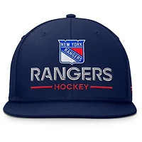 Men's Fanatics Navy New York Rangers Authentic Pro Rink Lockup Snapback Hat