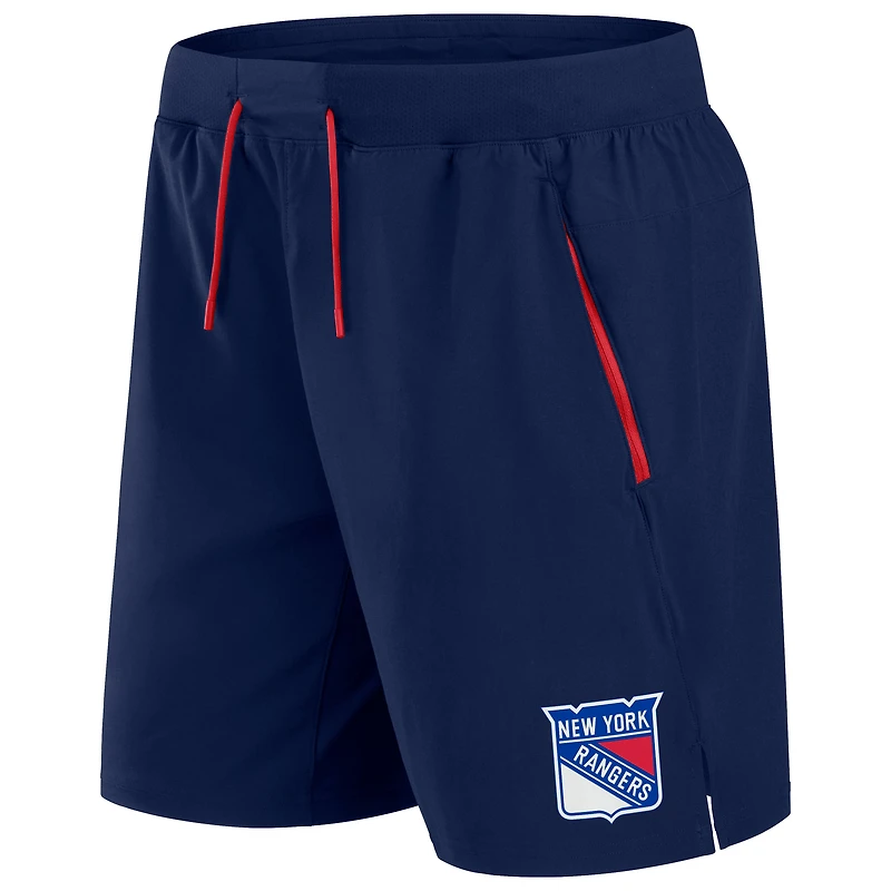 Short de performance authentique Pro Rink pour homme, bleu marine, des Rangers New York