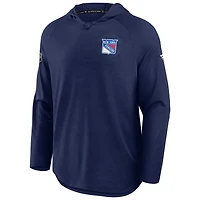 Men's Fanatics Navy New York Rangers Authentic Pro Rink Raglan Hoodie