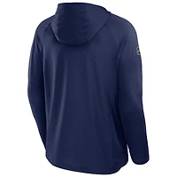 Men's Fanatics Navy New York Rangers Authentic Pro Rink Raglan Hoodie