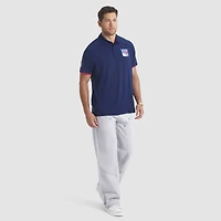 Polo raglan authentique Pro Rink bleu marine Fanatics pour homme des Rangers de New York