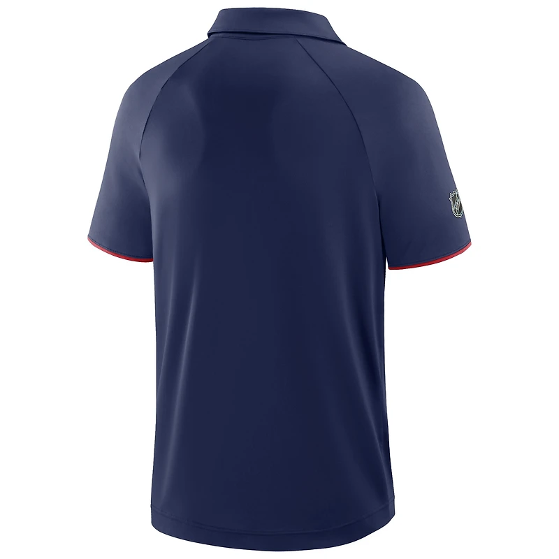 Polo raglan authentique Pro Rink bleu marine Fanatics pour homme des Rangers de New York