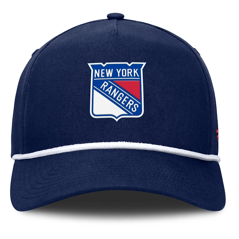 Men's Fanatics Navy New York Rangers Authentic Pro Rink Roper A-Frame Adjustable Hat