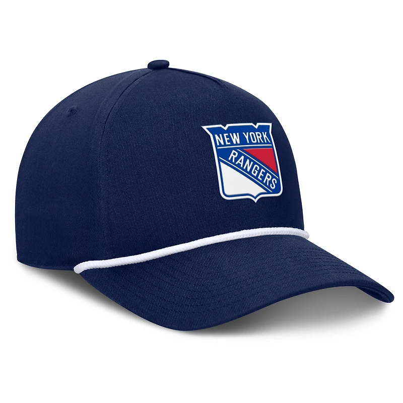 Men's Fanatics Navy New York Rangers Authentic Pro Rink Roper A-Frame Adjustable Hat