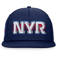 Men's Fanatics Navy New York Rangers Authentic Pro Rink Team Code Snapback Hat