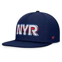 Men's Fanatics Navy New York Rangers Authentic Pro Rink Team Code Snapback Hat