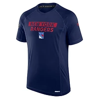 T-shirt technique authentique Pro Rink des Rangers de New York pour hommes Fanatics bleu marine