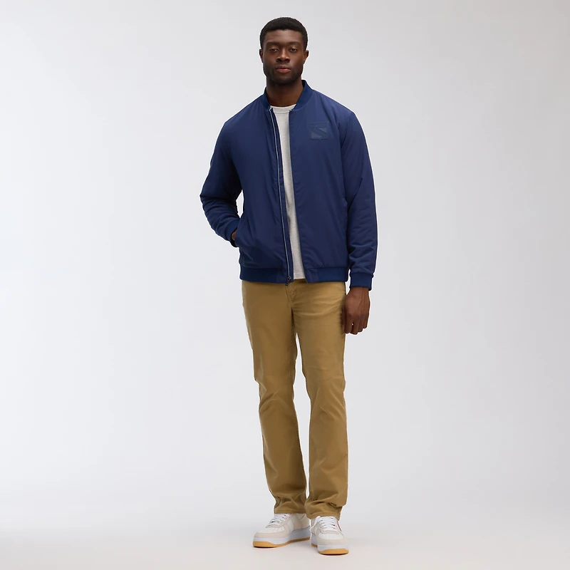 Veste aviateur légère entièrement zippée Fanatics Navy New York Rangers Authentic Pro Road pour homme