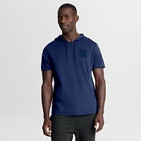 Men's Fanatics Navy New York Rangers Authentic Pro Road Short Sleeve Hoodie