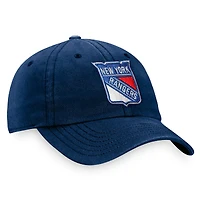 Casquette réglable avec logo principal Fanatics Navy New York Rangers Core pour hommes
