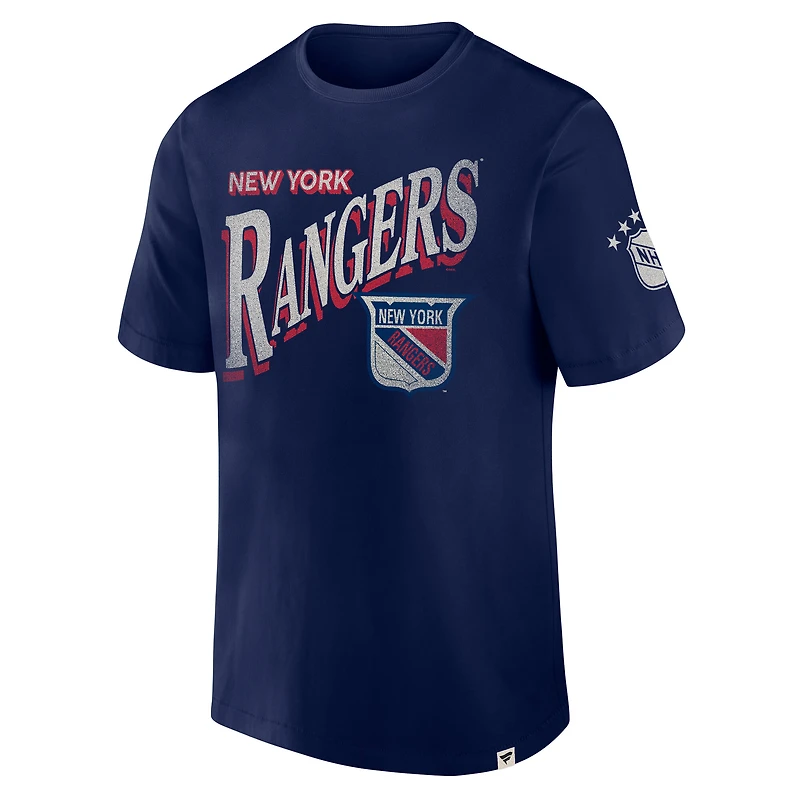 T-shirt pour homme Fanatics Navy New York Rangers Decades Collection Made To Last