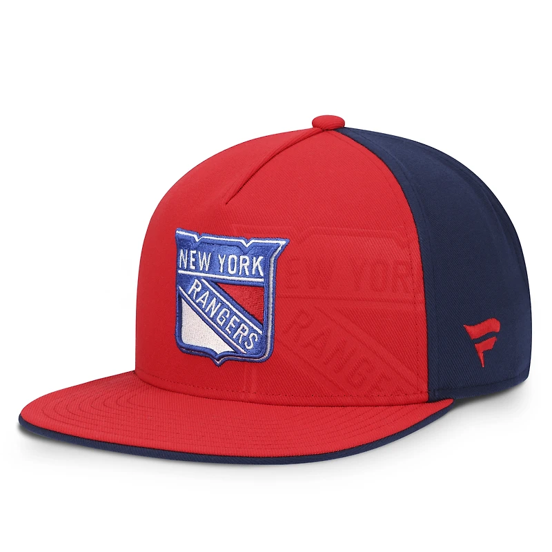 Casquette snapback rouge/marine New York Rangers pour homme (Fanatics)