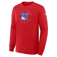 Men's Fanatics Red New York Rangers Authentic Pro Property Of Practice Long Sleeve T-Shirt