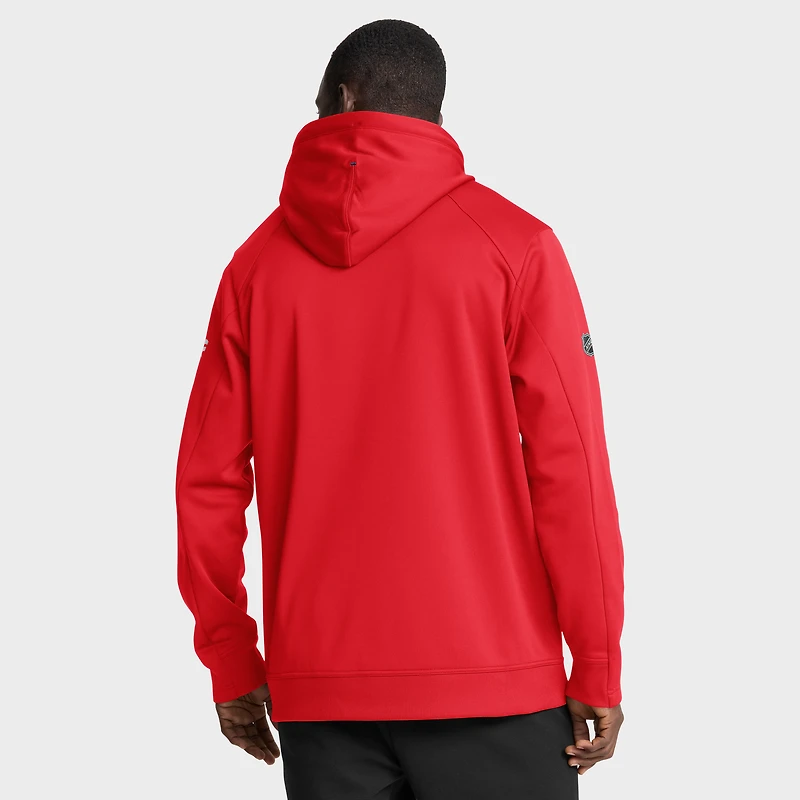 Sweat à capuche authentique Pro Rink des Rangers de New York pour homme, rouge, Fanatics