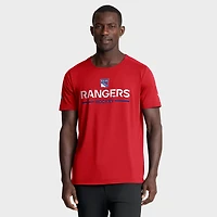 T-shirt technique authentique Pro Rink des Rangers de New York pour homme, rouge Fanatics