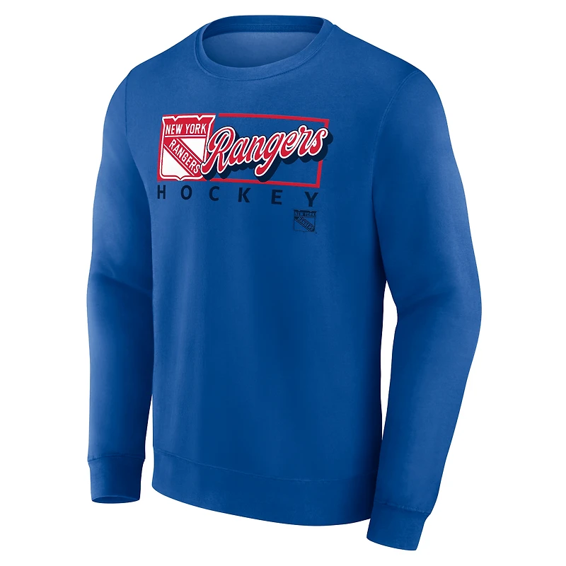 Sweat-shirt en polaire Fanatics Royal New York Rangers Focus pour hommes