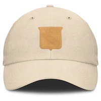 Casquette ajustable en toile pour homme Fanatics Tan New York Rangers Front Office