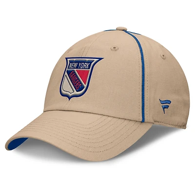 Men's Fanatics Tan New York Rangers Heritage Setoff Adjustable Hat