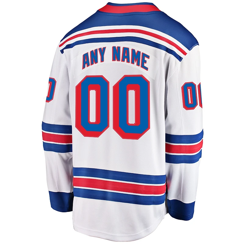 Men's Fanatics White New York Rangers Breakaway - Custom Jersey