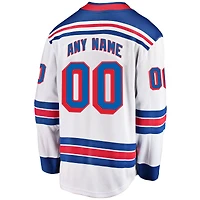 Men's Fanatics White New York Rangers Breakaway - Custom Jersey