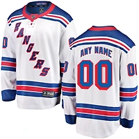 Men's Fanatics White New York Rangers Breakaway - Custom Jersey