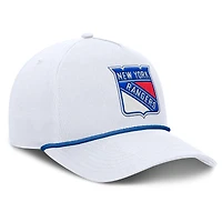 Men's Fanatics White New York Rangers Rope A-Frame Adjustable Hat