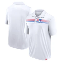 Men's Fanatics White New York Rangers Victory For Us Interlock Polo
