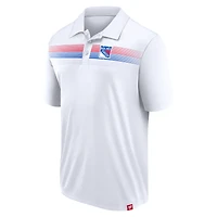 Men's Fanatics White New York Rangers Victory For Us Interlock Polo
