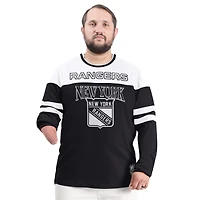 Men's G-III Sports by Carl Banks  Black New York Rangers Adaptive Wear Outlast Durene Long-Sleeve T-Shirt
