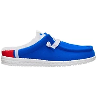 Chaussures décontractées à enfiler Hey Dude Blue New York Rangers Wally pour hommes