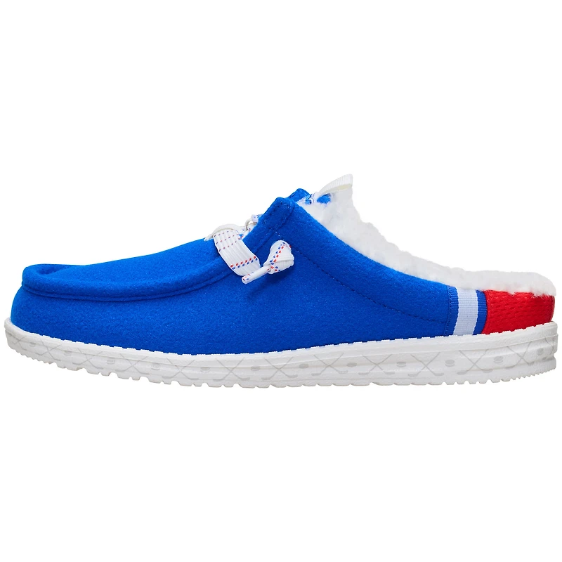 Chaussures décontractées à enfiler Hey Dude Blue New York Rangers Wally pour hommes